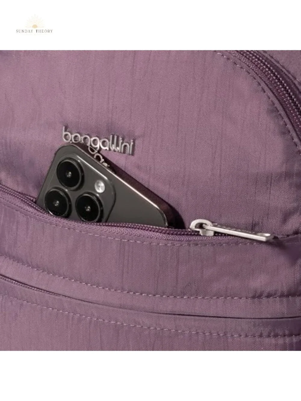Anti-Theft Water-Resistant Nylon Backpack with RFID Blocking and Locking Zippers